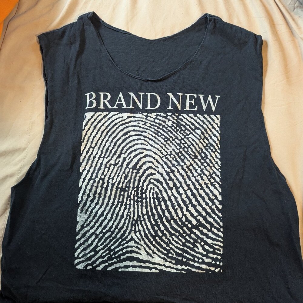 Lot of 2: vintage band tee "Brand New" medium - fingerprint and turtle